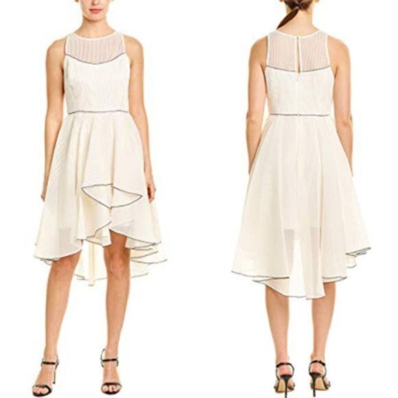 Halston Ruffled Organza Dress NWT
